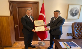 Rektörümüz Prof. Dr. Musa Yıldız, Cumhurbaşkanlığı Yerel Yönetim Politikaları Kurul Üyesi Tuna Koç’u Ziyaret Etti